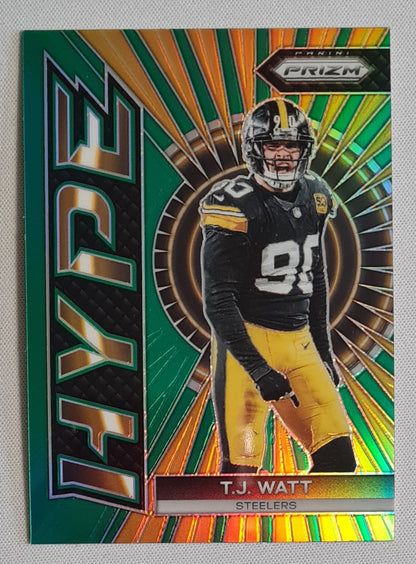 TJ Watt - 2023 Panini Prizm Football Hype Green Prizm #H-14 Pittsburgh Steelers