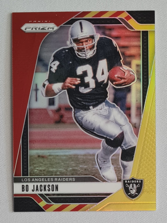 Bo Jackson - 2024 Panini Prizm Red Yellow /44 #154 Las Vegas Raiders