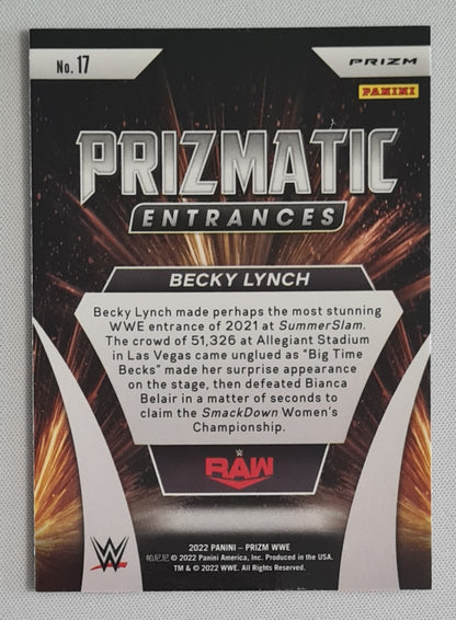 Becky Lynch - 2022 Panini Prizm WWE Prizmatic Entrances Green #17