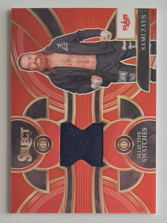 Sami Zayn - 2024 Panini Select WWE Selective Swatches Red /99 #SW-SZN