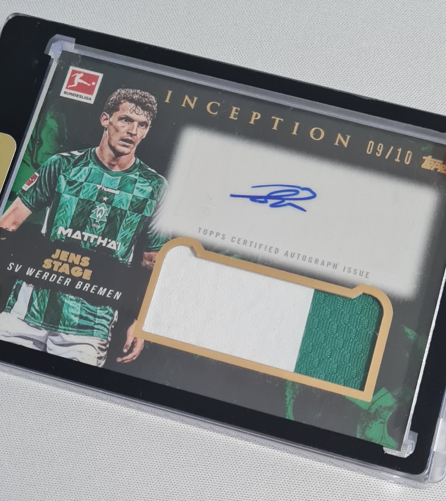 Jens Stage - 2024 Topps Bundesliga Inception Auto Relic /10 Werder Bremen