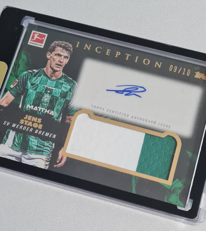Jens Stage - 2024 Topps Bundesliga Inception Auto Relic /10 Werder Bremen