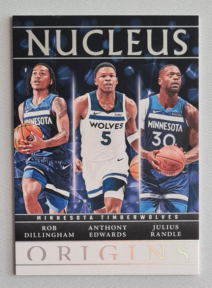 Dillingham & Edwards & Randle - 2024/25 Panini Origins Nucleus #21 Minnesota Timberwolves