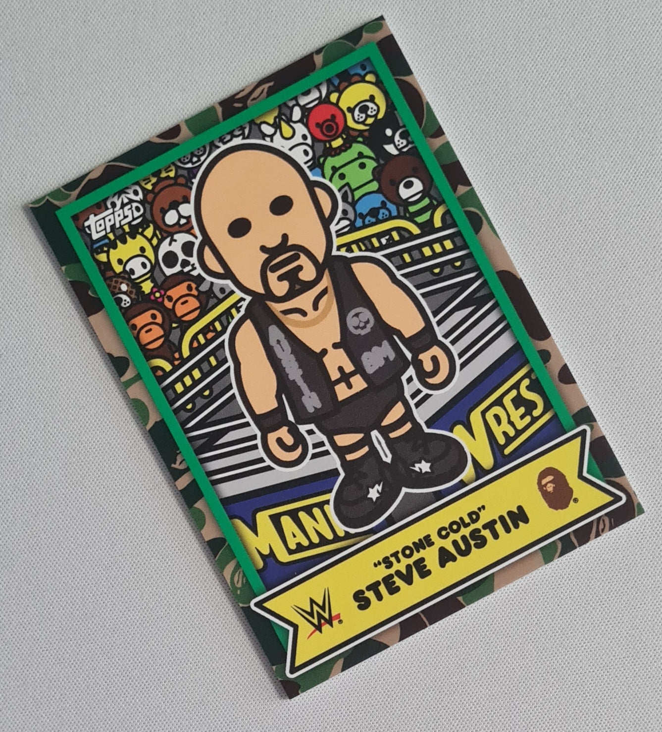 Stone Cold Steve Austin - 2025 Topps WWE x Bape Baby Milo Camo #BMA-6
