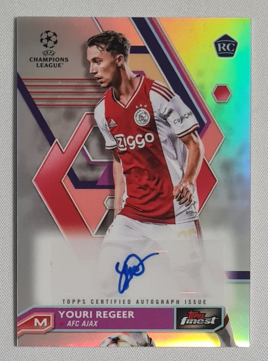 Youri Regeer - 2022/23 Topps Finest UCL Autograph #A-YR AFC Ajax