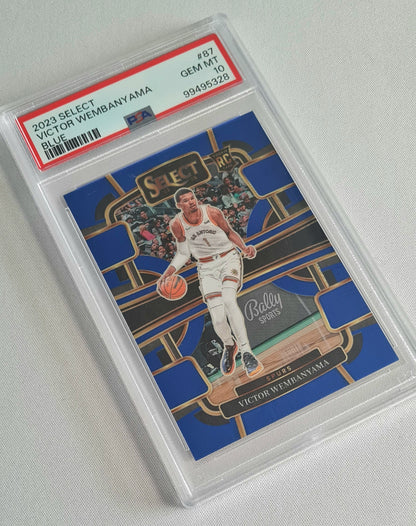 Victor Wembanyama - 2023 Panini Select Blue Concourse PSA 10 Rookie Card #87 San Antonio Spurs