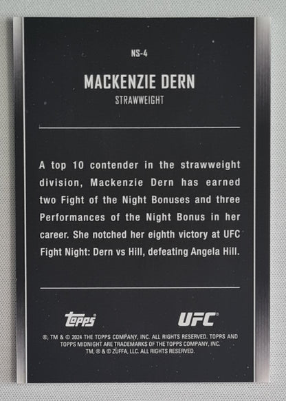 Mackenzie Dern - 2024 Topps UFC Midnight Night Stars #NS-4