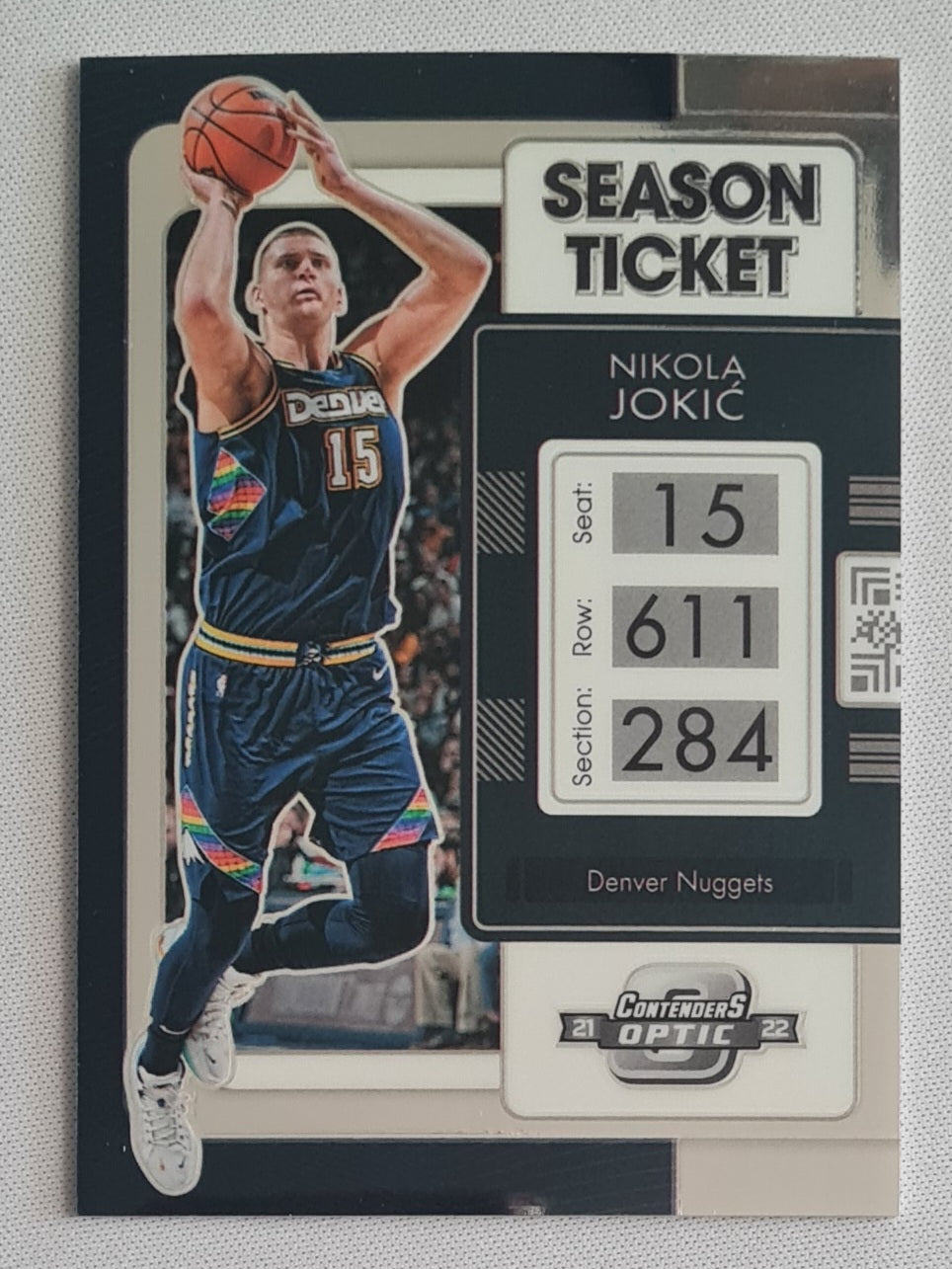 Nikola Jokic - 2021/22 Panini Contenders Optic Season Ticket #71 Denver Nuggets