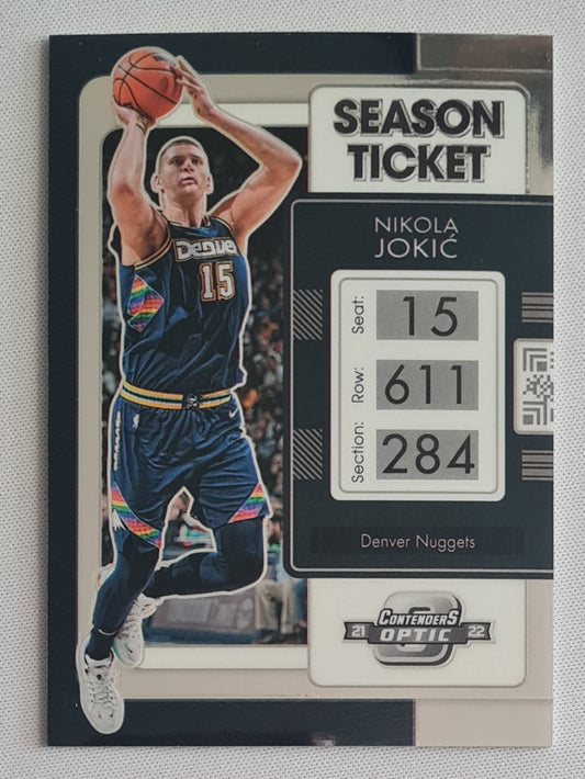 Nikola Jokic - 2021/22 Panini Contenders Optic Season Ticket #71 Denver Nuggets
