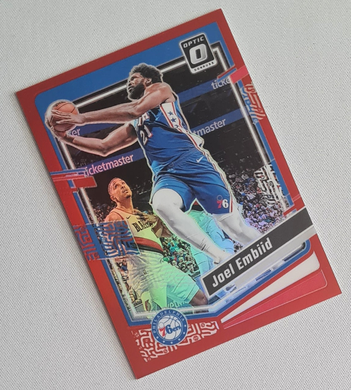 Joel Embiid - 2023/24 Panini Donruss Optic Red Prizm /99 #124 Philadelphia 76ers