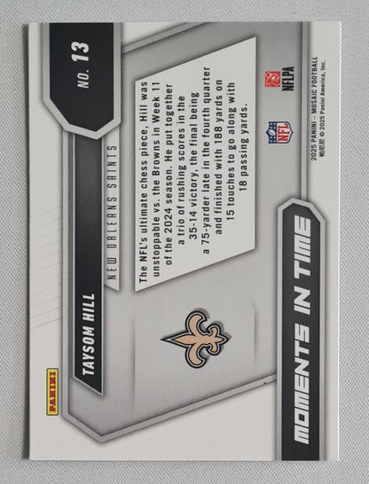 Taysom Hill - 2025 Panini Mosaic Football Moments in Time #13 New Orleans Saints