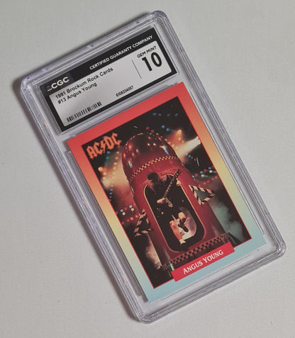 Angus Young AC/DC - 1991 Brockum Rock Cards CGC 10 #13