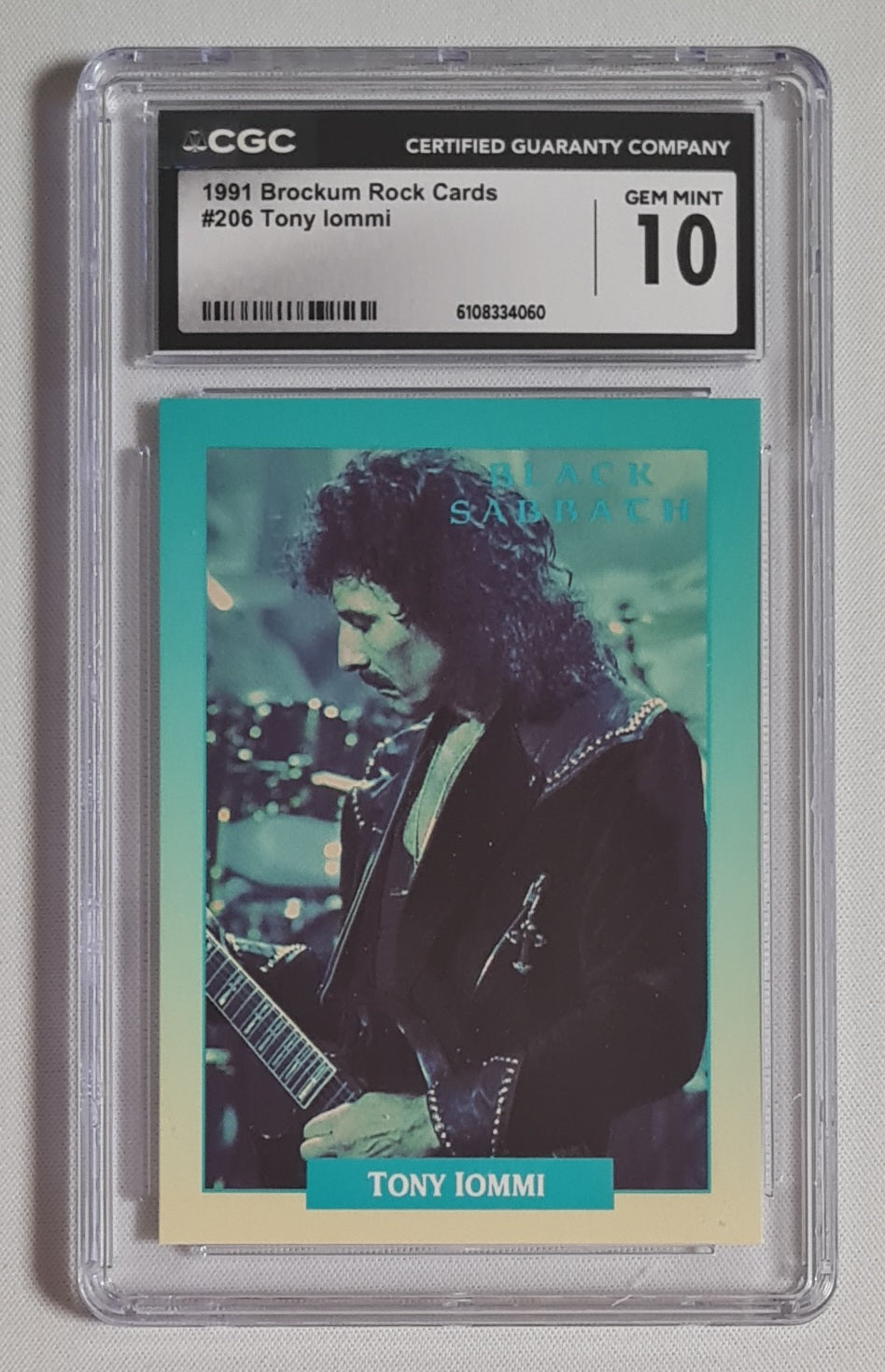 Tony Iommi Black Sabbath - 1991 Brockum Rock Cards CGC 10 #206