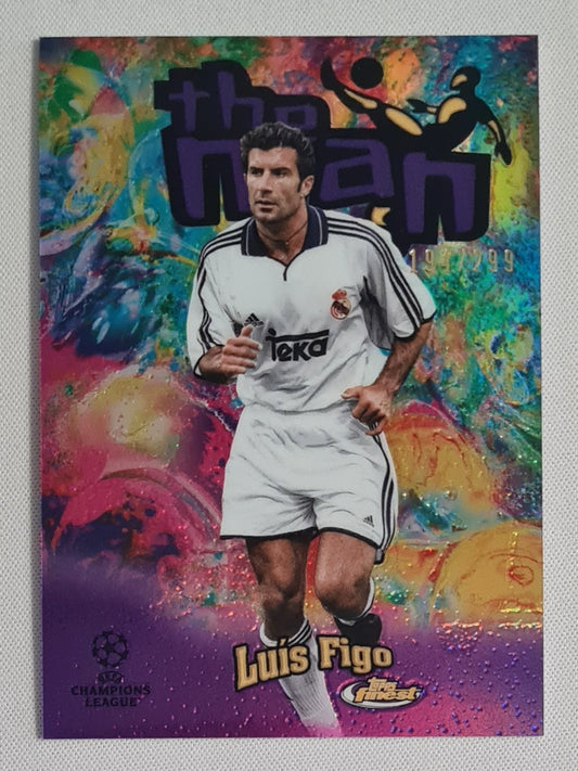 Luis Figo - 2022/23 Topps Finest The Man Purple /299 #FTM-5 Real Madrid CF