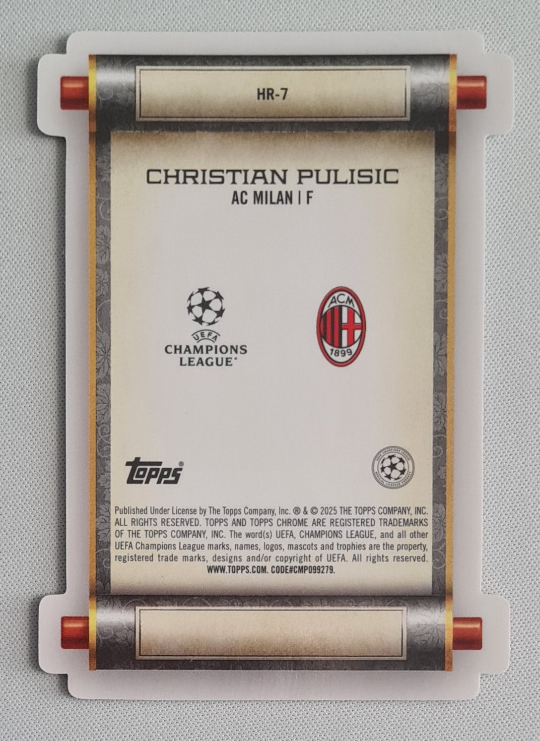 Christian Pulisic - 2024/25 Topps Chrome UCC Japan Hero SSP #HR-7 AC Milan