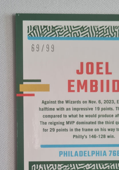 Joel Embiid - 2023/24 Panini Donruss Optic Red Prizm /99 #124 Philadelphia 76ers