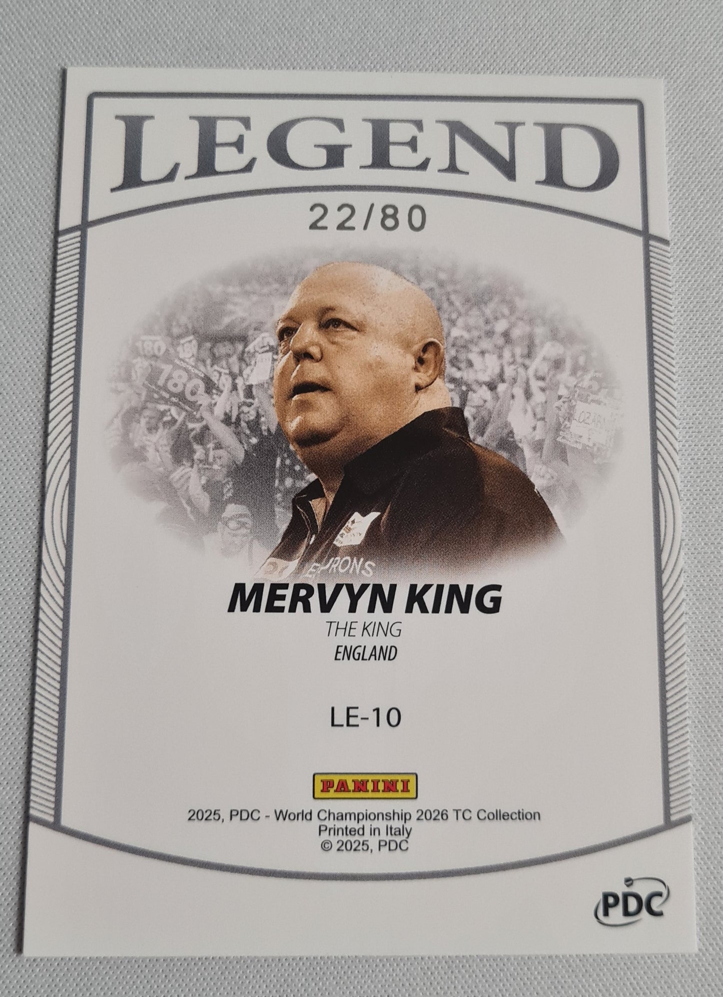 Mervyn King - 2025 Panini PDC World Championship Darts 2026 Pink /80 #LE-10