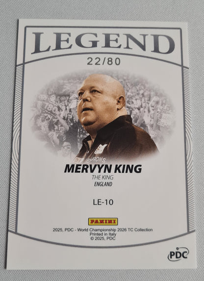 Mervyn King - 2025 Panini PDC World Championship Darts 2026 Pink /80 #LE-10