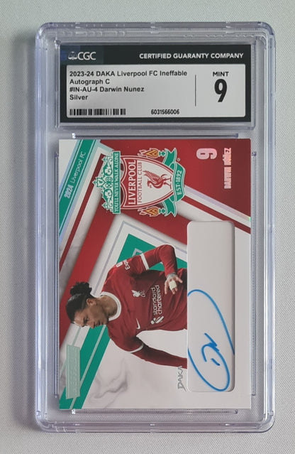 Darwin Nunez - 2023/24 DAKA Liverpool FC Ineffable Autograph CGC 9 #IN-AU-4