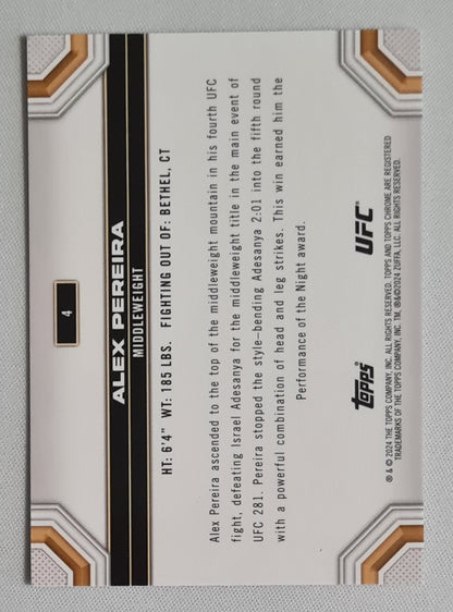 Alex Pereira - 2024 Topps Chrome UFC #4