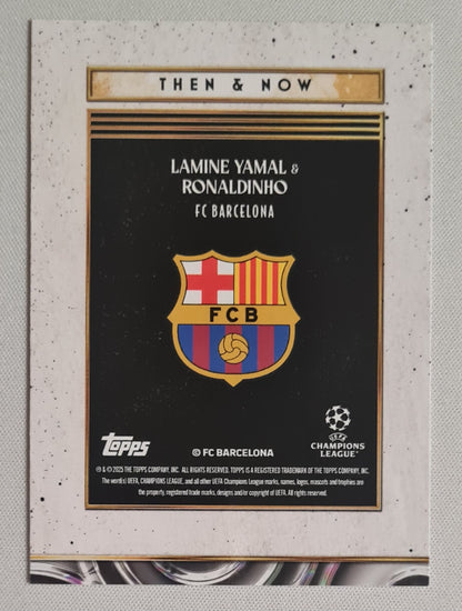 Lamine Yamal & Ronaldinho - 2025/26 Topps Deco Then & Now FC Barcelona