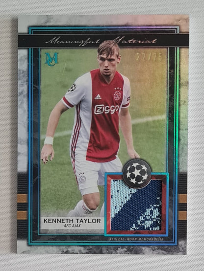 Kenneth Taylor - 2020/21 Topps Museum Collection Patch Meaningful Materials /75 #MMR-KT AFC Ajax