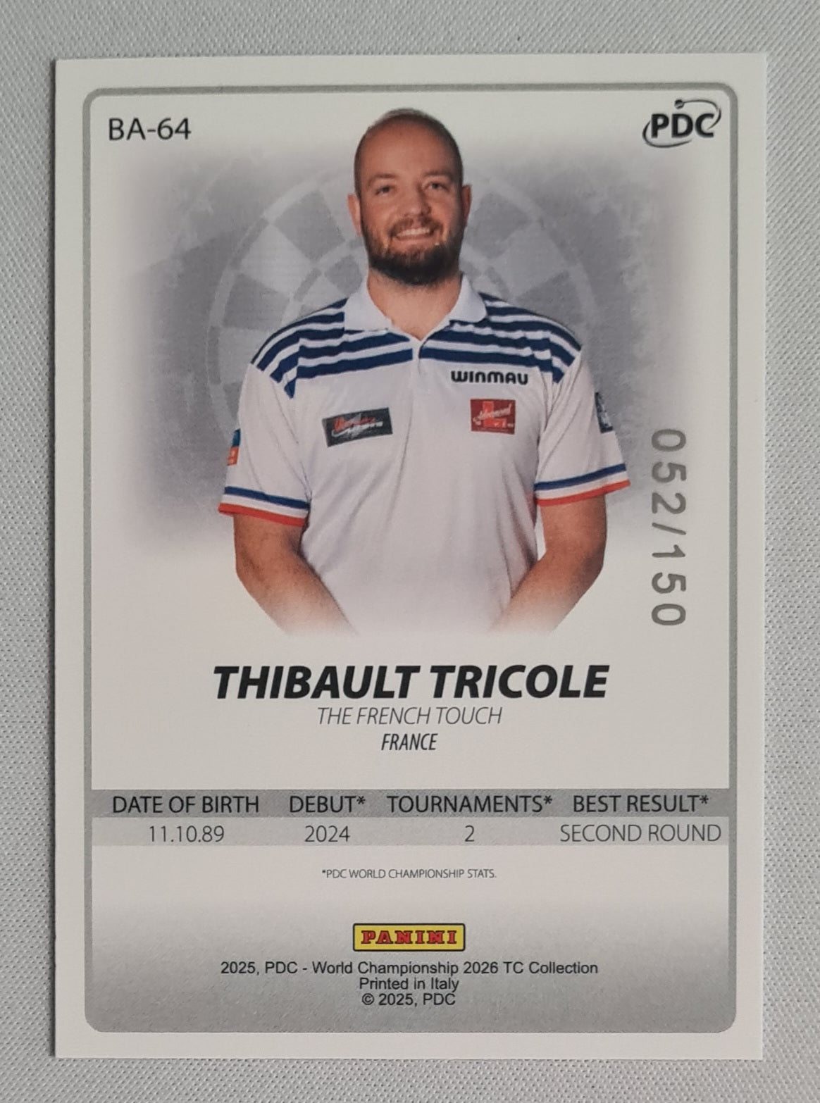 Thibault Tricole - 2025 PDC World Championship /150 #BA-64