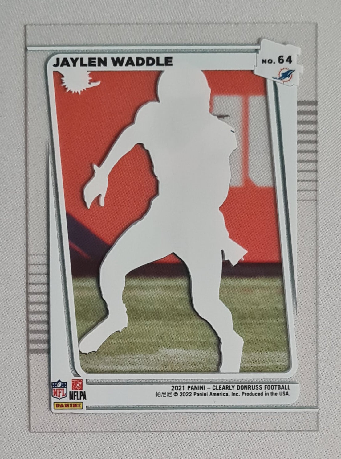Jaylen Waddle - 2021 Panini Clearly Donruss Rated Rookie #64 Miami Dolphins