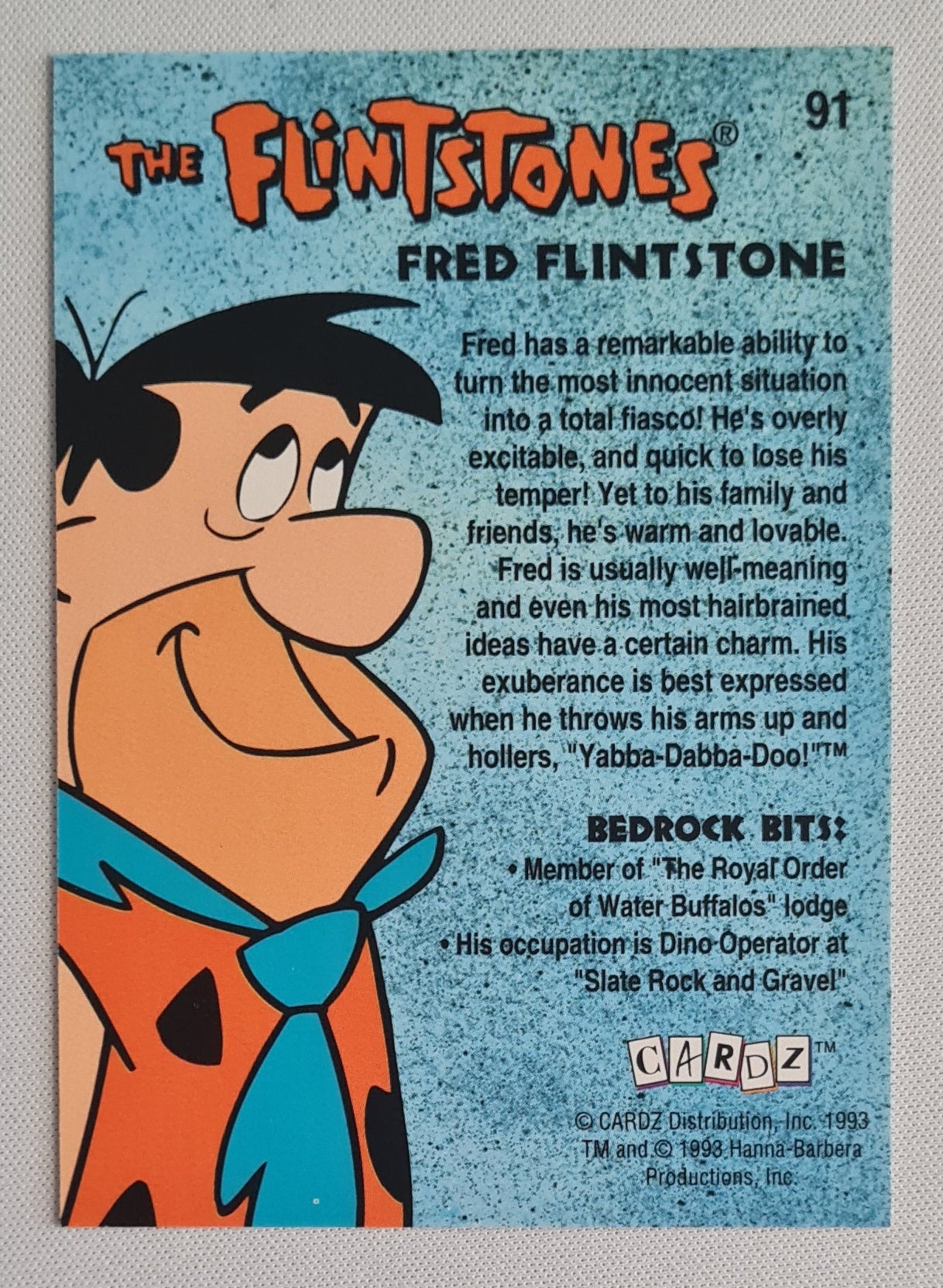 Fred - 1993 Cardz The Flintstones #91