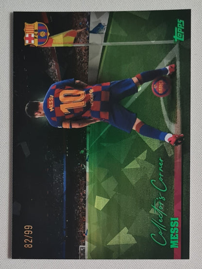 Lionel Messi - 2025-26 Topps FC Barcelona Team Set Collector's Corner Green /99 #40