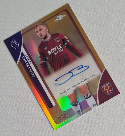 Jarrod Bowen - 2026 Topps Chrome Premier League Gold Auto /50 #CA-BO West Ham United