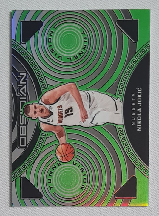 Nikola Jokic - 2022/23 Panini Obsidian Green Tunnel Vision /25 #9 Denver Nuggets