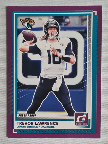 Trevor Lawrence - 2025 Panini Donruss Football Purple Press Proof #216 Jacksonville Jaguars