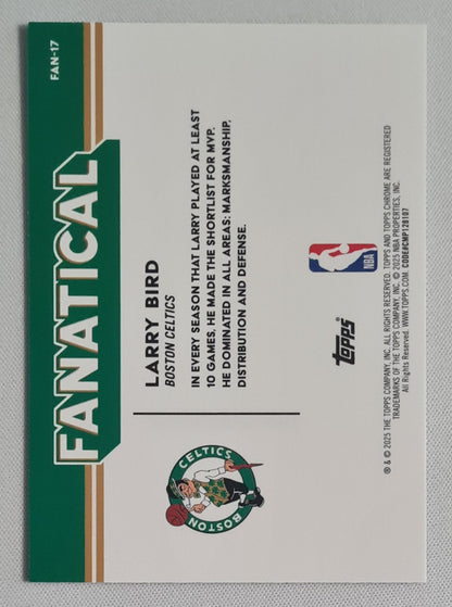 Larry Bird - 2025/26 Topps Chrome Fanatical #FAN-17 Boston Celtics