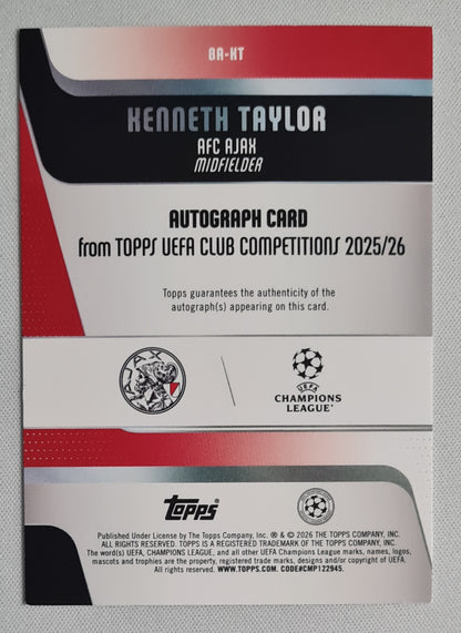 Kenneth Taylor - 2025/26 Topps UCC Auto Green /99 #BA-KT AFC Ajax
