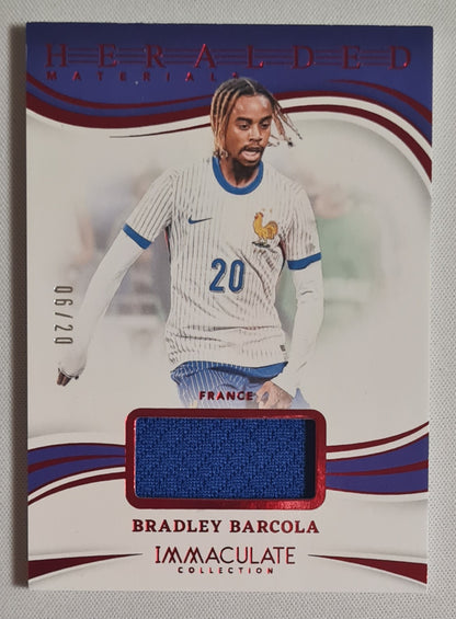 Bradley Barcola - 2024/25 Panini Immaculate Heralded Materials /20 #HM-BB France