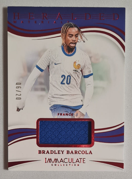 Bradley Barcola - 2024/25 Panini Immaculate Heralded Materials /20 #HM-BB France