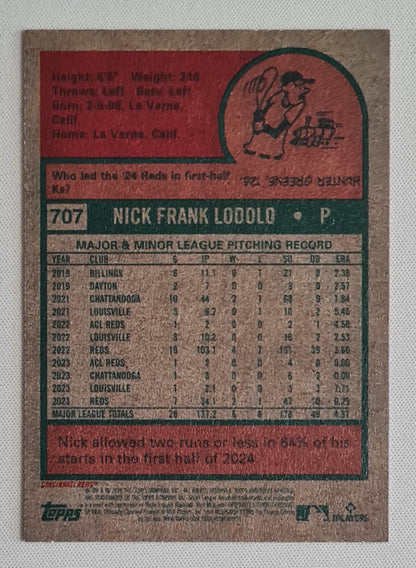 Nick Lodolo - 2024 Topps Heritage #707 Cincinnati Reds