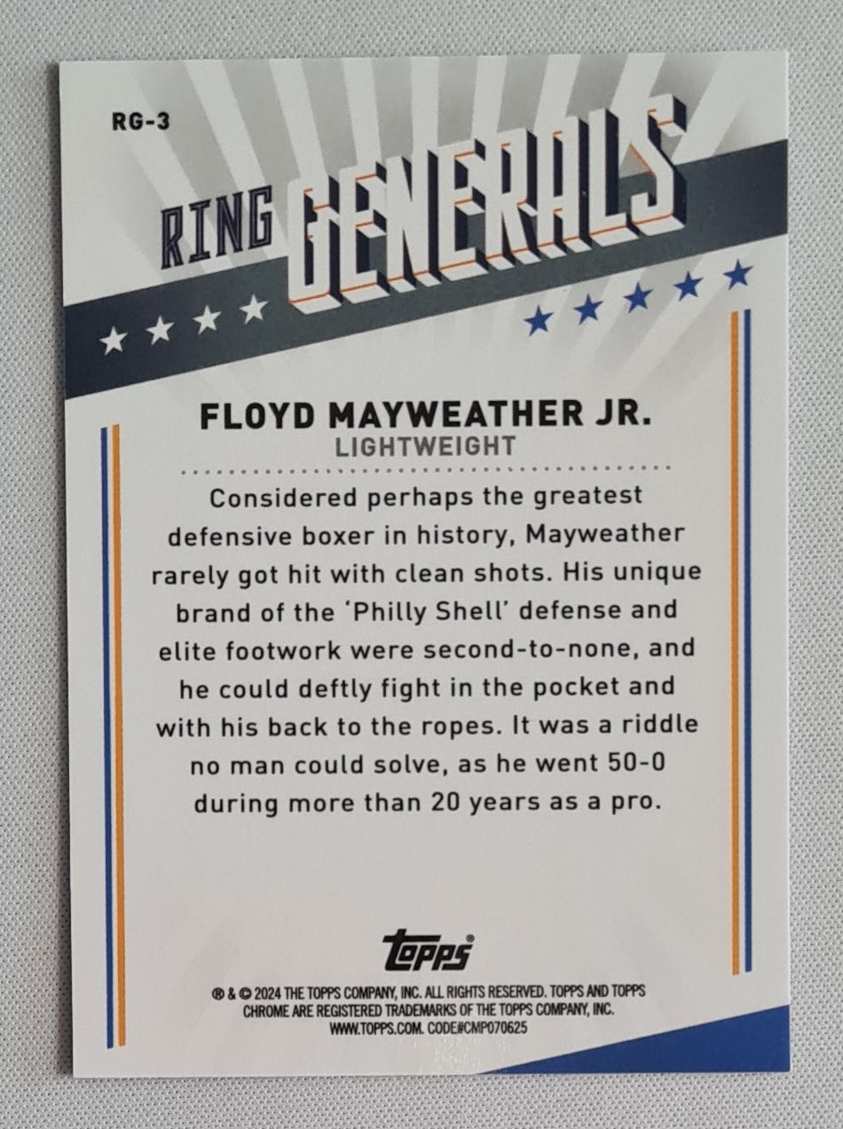 Floyd Mayweather Jr - 2024 Topps Chrome Boxing Ring Generals #RG-3