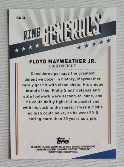 Floyd Mayweather Jr - 2024 Topps Chrome Boxing Ring Generals #RG-3