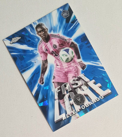 Allen Obando - 2025 Topps Chrome Sapphire MLS Fast Lane #FL-24 Inter Miami FC