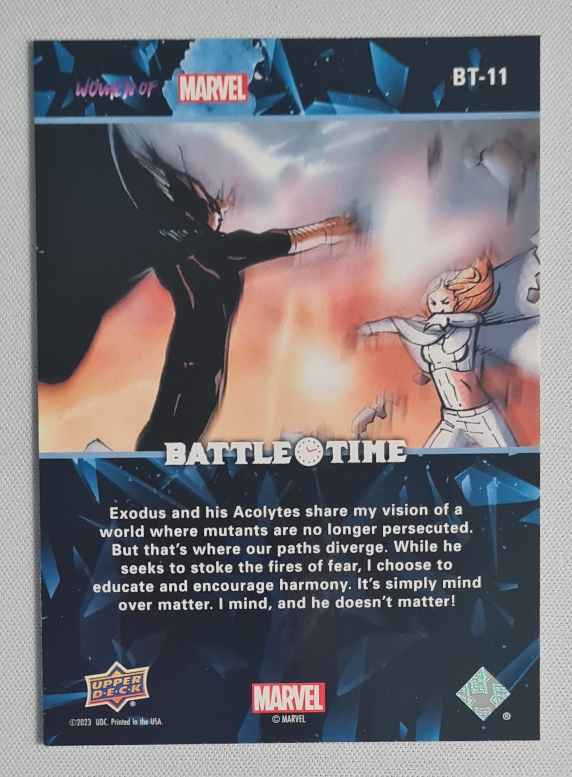 Exodus vs Emma Frost - 2022 Upper Deck Women of Marvel Battle Time #BT-11