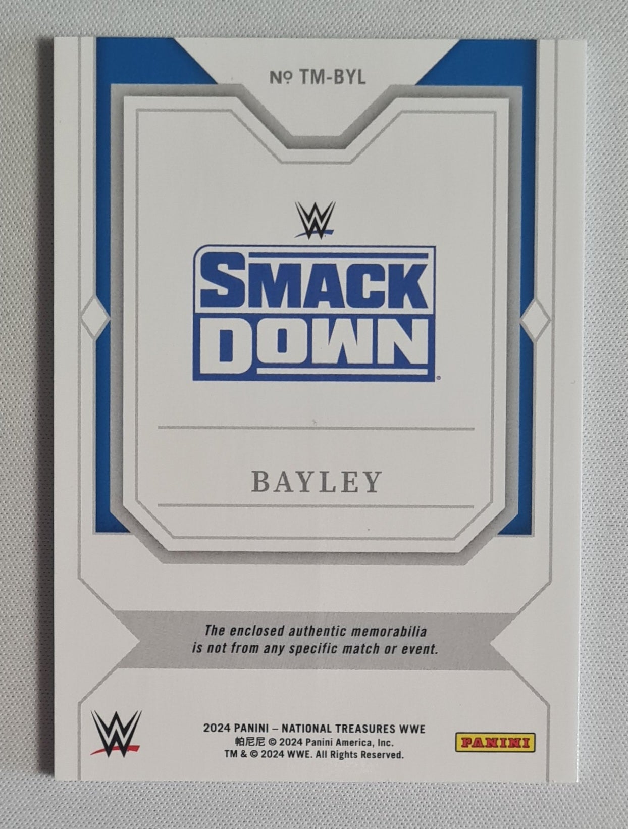 Bayley - 2024 Panini National Treasures Timeless Materials /99 #TM-BYL