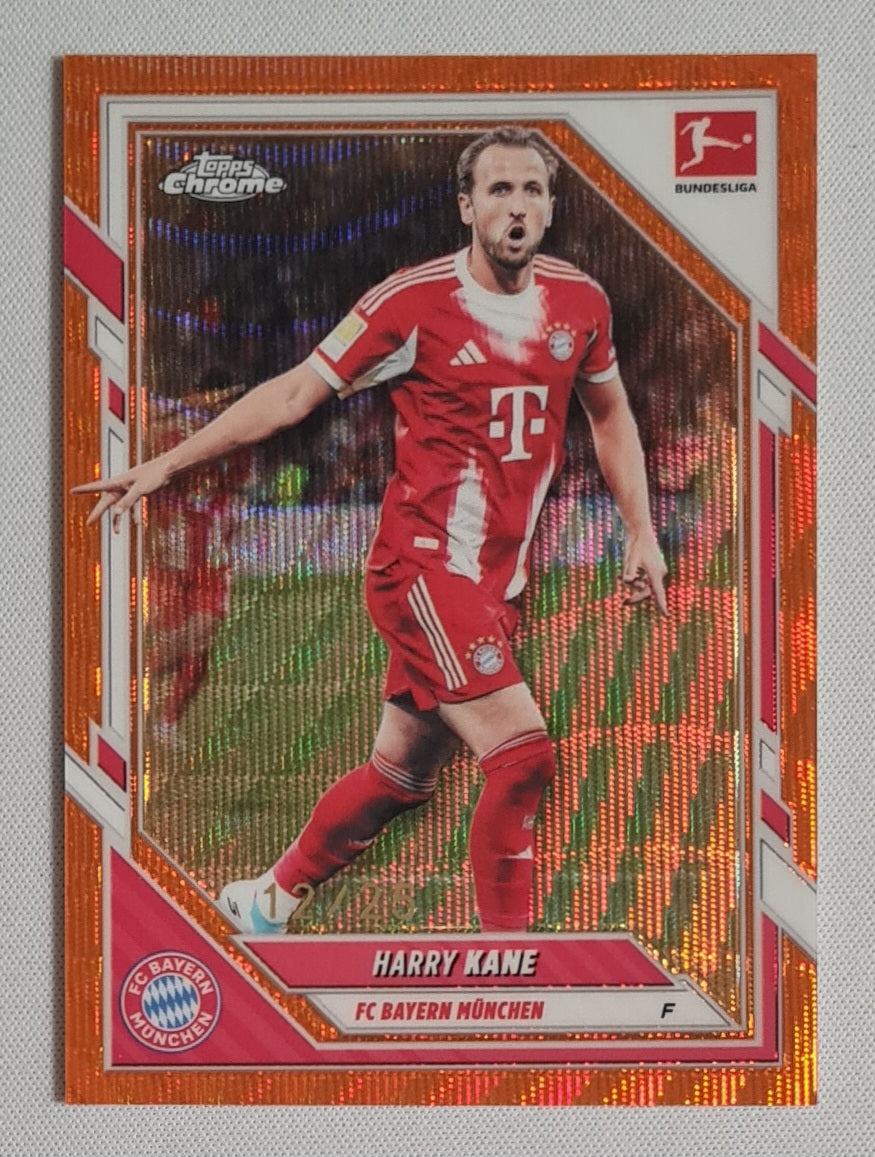 Harry Kane - 2025/26 Topps Chrome Bundesliga Orange Wave /25 #84 Bayern Munchen