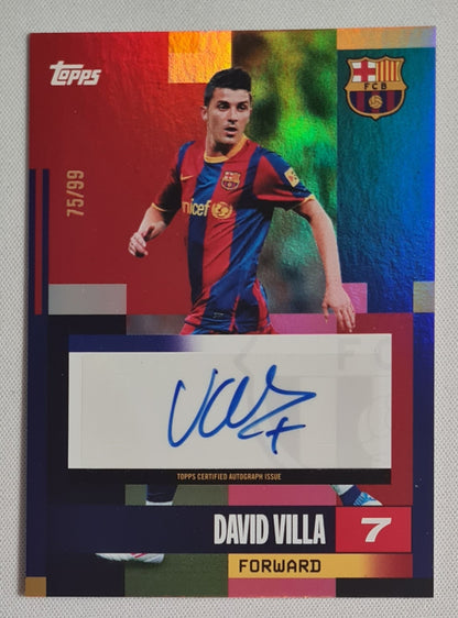 David Villa - 2024 Topps FC Barcelona Team Set Auto /99 #AU-DV