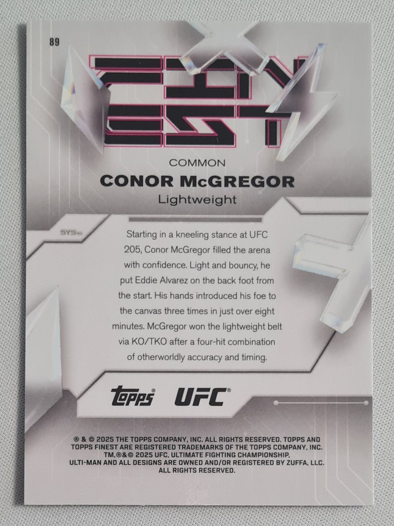 Conor McGregor - 2025 Topps Finest UFC /250 #89