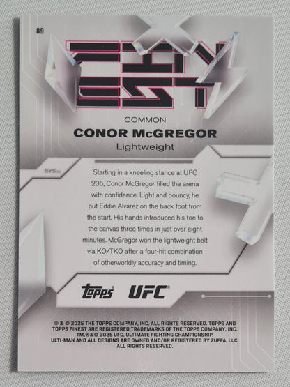 Conor McGregor - 2025 Topps Finest UFC /250 #89