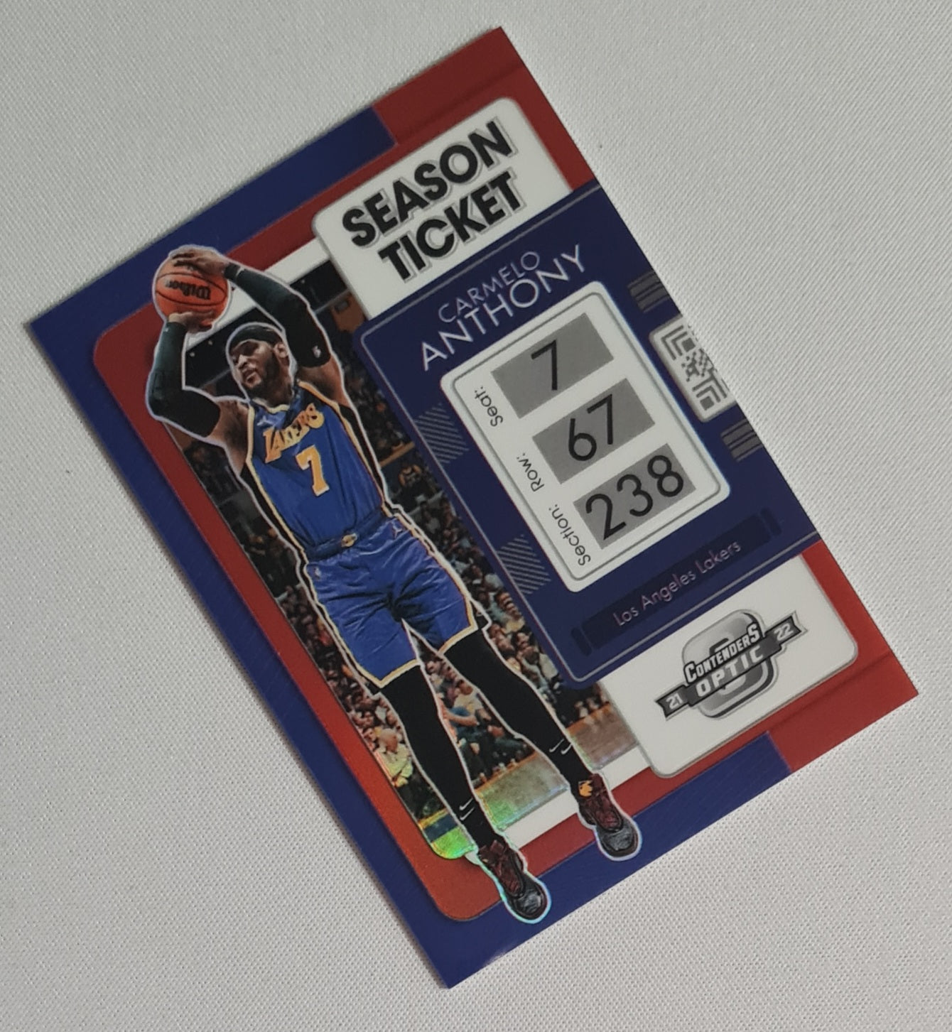 Carmelo Anthony - 2021/22 Panini Contenders Optic Season Ticket #30 Los Angeles Lakers