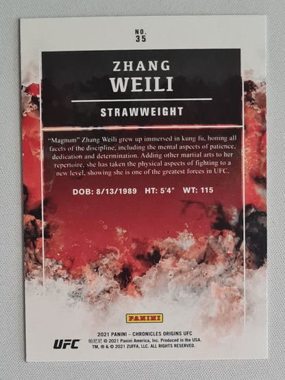 Zhang Weili - 2021 Panini Chronicles UFC Origins #35