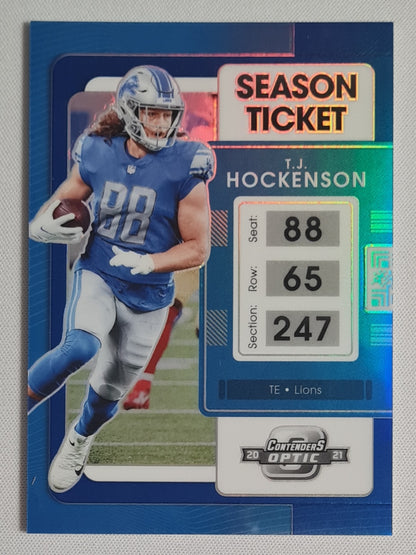 T.J. Hockenson - 2021 Panini Contenders Optic /99 #50 Detroit Pistons